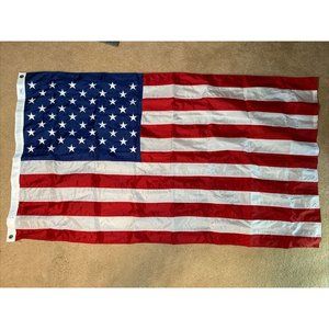 3'x5' American Flag Made In USA Embroidered Nylon Brass Grommets  FMAA Certified